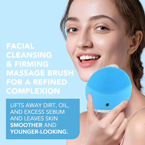 Silicone Usb Facial Cleansing Brush And Face Massager (1 Pc)