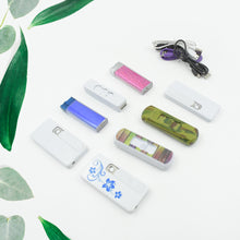 Stylish Electric Usb Lighter For Men Women Regular Cigarettes Portable Usb Rechargeable Flameless Coil Slim Cigarette Lighter With Charging Cable Windproof E Lighter Lighter For Smoking (1 Pc Mix Deisign  Color )