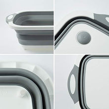 Foldable Chopping Board, Dish Rack Washing Bowl, Draining Basket (3in1 Multi-function)