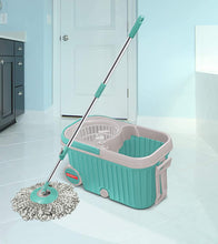 Spin Mop With Bigger Wheels And Plastic Auto Fold Handle For 360 Degree Cleaning