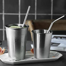 Reusable Stainless Steel Straws With Travel Case Cleaning Brush Eco Friendly Extra Long Metal Straws Drinking Set Of 4 (2 Straight Straws 1 Bent Straws 1 Brush)