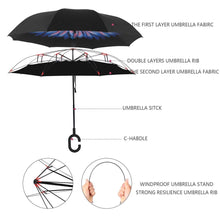 Windproof reverse umbrella with a sleek and modern finish.