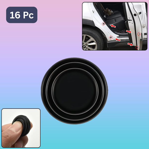 Rubber Car Door Shock Absorber Car Door Protection Sticker (16 Pcs)