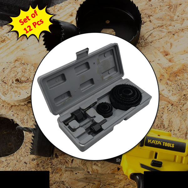 12 Pcs 19-64mm Hole Saw Kit
