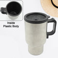 12v Car Charging Electric Kettle Mug (Silver)