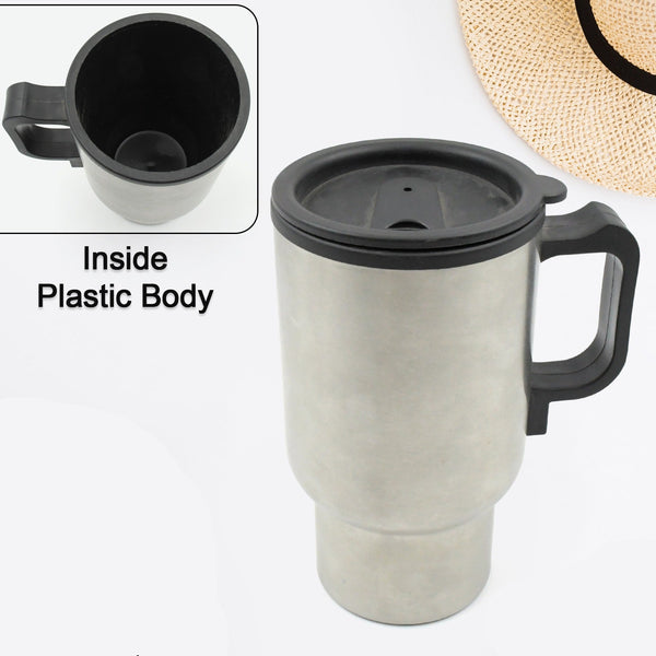 12v Car Charging Electric Kettle Mug (Silver)