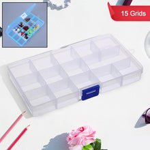 15 Grids Jewelry Organizer Plastic Jewelry Organizer Box Clear Jewelry Organizer Box Plastic Bead Organizers With Adjustable Dividers For Herbs Pills Bead Jewelry And Other Small Item (1 Pc)