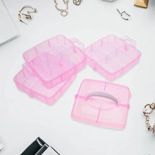 18 Grid 3 Layer Box Clear Plastic Organizer Jewelry Storage Box With Adjustable Dividers Transparent Organizer Box For Earring Fishing Hooks (18 Grids Plastic Storage Box)