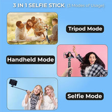 Selfie Stick With Tripod Stand (1 Pc, 160 Cm Long Approx)