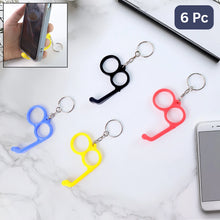 2-in-1 Plastic Dual-finger Mobile Stand Cum Keyring  (Mixed Color, Pack of 6 Pcs)
