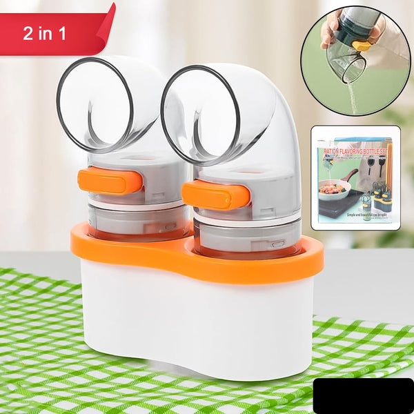 2-in-1 Seasoning Dispenser Set With Base