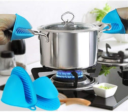 Silicone Heat Resistant Cooking Potholder For Kitchen Cooking Baking (2 Pc)