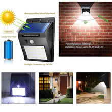 Solar Security Led Night Light For Home Outdoor garden Wall (Black) (20-led Lights)