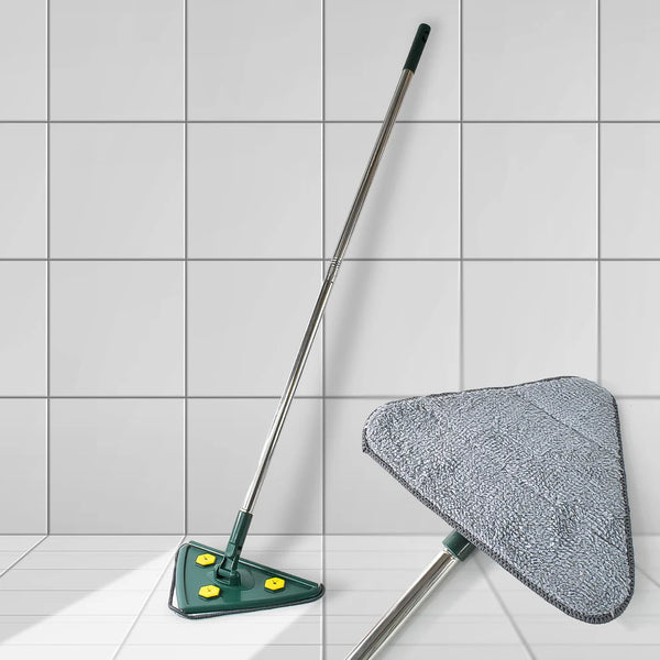 2 In 1 Extendable Triangle Mop Retractable Cleaning Mop Brush  Viper 360 Degree Rotating Floors Wall Cleaning Mop Dust Mop With Telescopic Handle And Reusable Mop Heads (1 Pc)