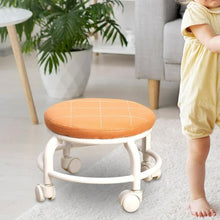 Roller Seat Stool Low Height Rolling Stool Multifunctional Small Household Movable Mini Stool Pulley Wheel Stool For Garage Home Library (1 Pc)