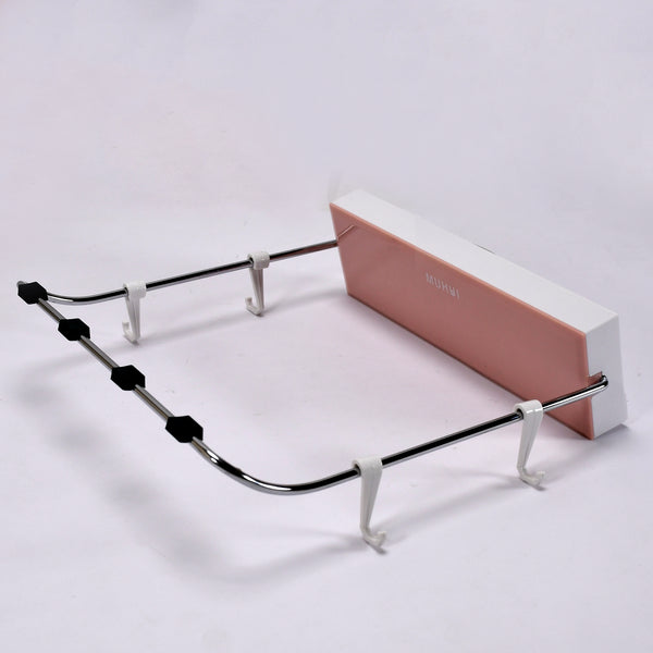 Wall Mounted Foldable Wash Basin Storage Rack Shelf Holder Self Adhesive With Sticker