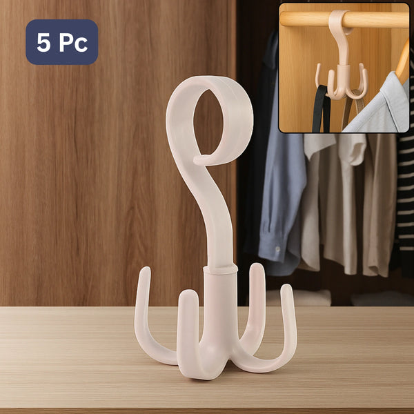 360 Rotating Multipurpose Hook Hanger (Pack of 5 Pcs)