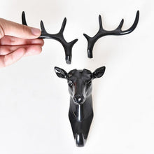 Deer Head Self Adhesive Wall Door Hook Hanger (2 Pc)