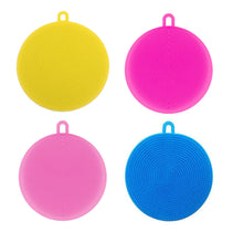 Silicone Dish Scrubber Sponge Mildew Free Non Stick (Mix Color)