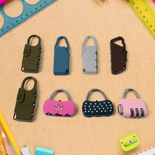3 Digit Metal Combination Number Lock (2 Pc  Mix Design  Color)