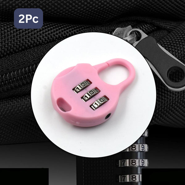 3 Digit Zipper Lock And Zipper Tool Used Widely In All Security Purposes Of Zipper Materials (2 Pc)