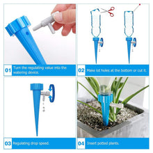Plant Watering Spikes Self Watering Spikes Water Dripper For Plants Adjustable Plant Watering Devices With Slow Release Control Valve Switch (4 pc)