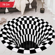 3d Space Round Carpet Floor Mat Non-woven Doormat (1 Pc  78 Cm)