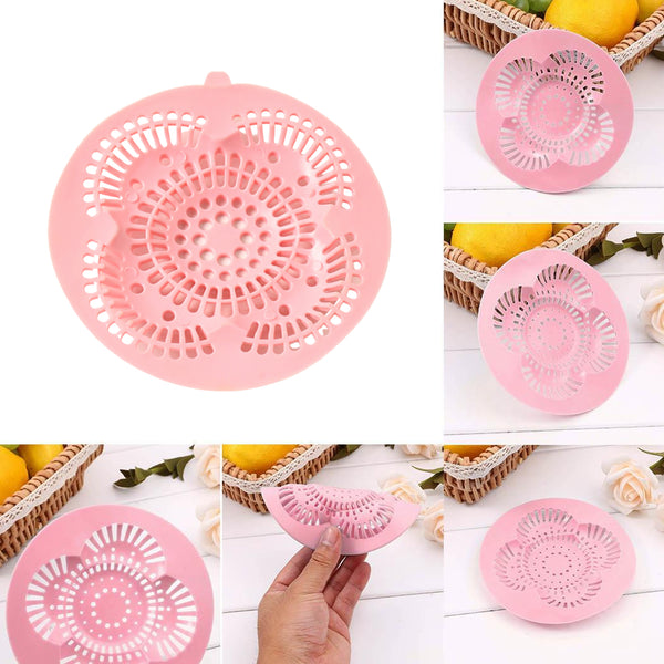 Multipurpose Silicone Sink Drain Hair Catcher And Filter Cover (2 Pc)
