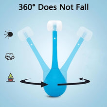 Toddler Toothbrush - Soft Bristle Toothbrush - 3-sided Training Toothbrush With Silicone Head Inverted Cleaning Toothbrush For Aged 2-12 Childrens Cleaning (1 Pc)