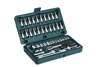46 pcs Metal 14 Socket Set (Black 46pcs)
