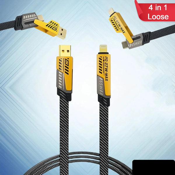 4 In 1 Fast Charging Cable (1 Pc  Loose)