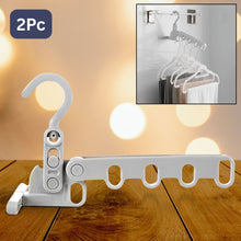 5 Holes Foldable Clothes Hanger Travel Clothes Hanger Multifunctional Clothes Hanger Space-saving Wall Holder Clothes Rack Robust Clothes Hanger For Travel Indoors (2 Pc)