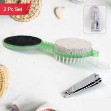 5 In 1 Pedicure Tool Pedicure Brush For Feet Foot Scrubber Foot File With Nail Cutter