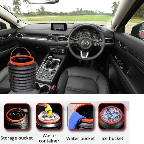 Foldable Storage Bucket  Water Container, Dustbin Multiuse Bucket For Home Car Kitchen Use Bucket