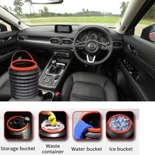 Foldable Storage Bucket  Water Container, Dustbin Multiuse Bucket For Home Car Kitchen Use Bucket