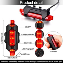 Rechargeable Bicycle Front Waterproof Led Light (Red)