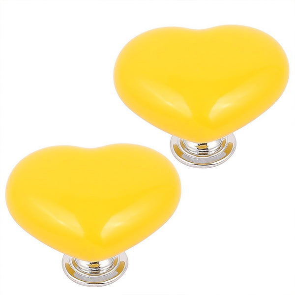 Multipurpose Cabinet Door Handle Drawer Heart-shaped Knob Pulls Toilet Press Button (5 Pc)