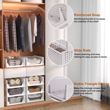 3 Layer Clothes Organizer For Wardrobe Cupboard Organizer For Clothes Foldable And Stackable Closet Organizer Drawer Organizer For Clothes Multi Purpose Plastic Drawer