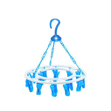 Plastic Round Cloth Drying Stand Hanger With 24 Clips (Multicolour)