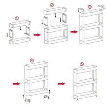 4-layer multipurpose storage rack for organizing items