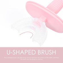 Kids U Shaped Toothbrush Children, baby Silicone Kids Toothbrush U Shaped Silicone Brush Head For 360 Degree Cleaning Suitable For 2-6 Years(1 Pc)