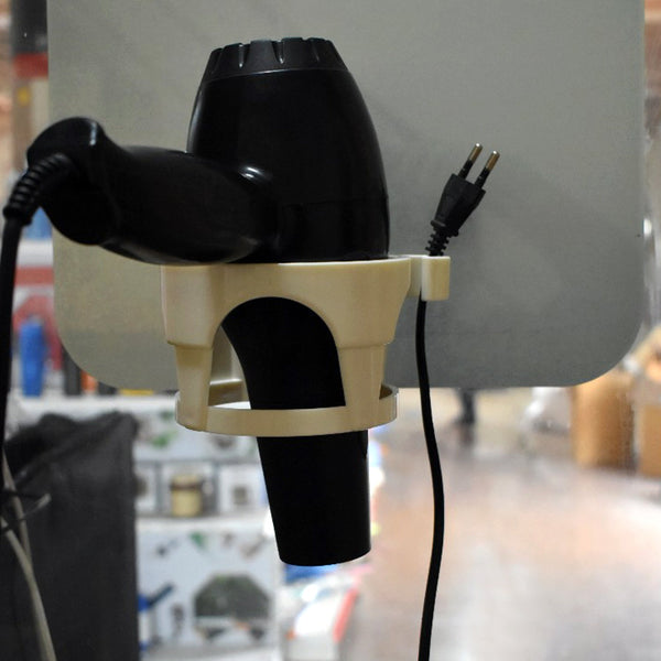 Hair Dryer Holder W Suction Used In All Kinds Of Household And Official Places Specially By Womens And Girls For Their Hair.