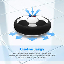 Glow-in-the-dark hover ball, ideal for kids' games and indoor fun.