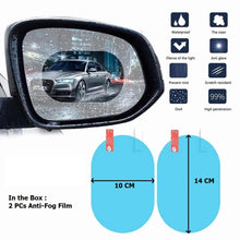 Anti Fog Anti Scratch Interior Rearview Car Mirror Film Waterproof Hd Clear Protective Sticker Film For Safe Driving Car Mirrors Side Windows (2Pc)