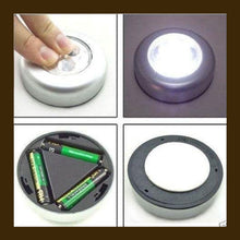 4 Led Battery-powered Wireless Night Light Stick Tap Touch Lamp Stick-on Push Light For Closets Cabinets Counters Or Utility Rooms Cordless Touch Light