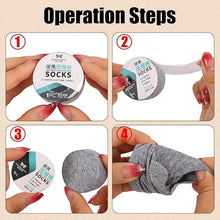 Portable Disposable Socks Outdoor Compression Travel Sock One Time Thin Sweat Absorbing Cotton Sock Sport Men Women Compressed Socks Stretch Socks for Daily Use (1 pair)