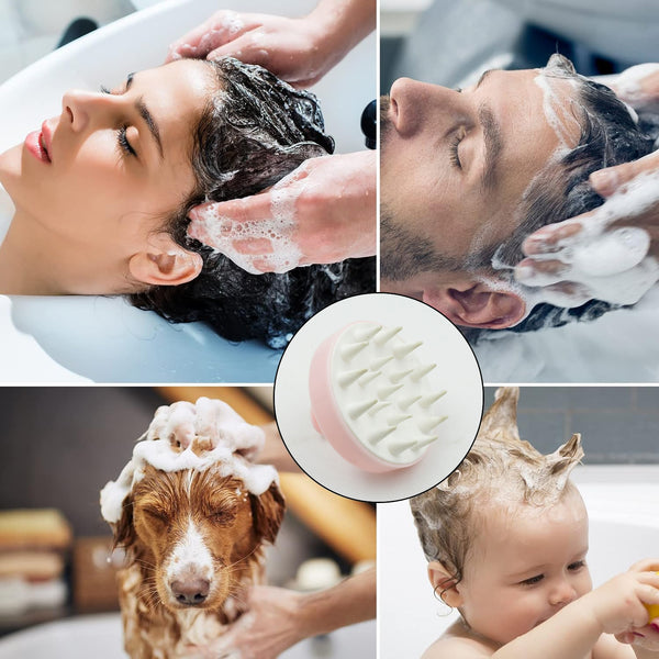 Hair Scalp Massager Shampoo Brush Scalp Care Hair Wash Brush Silicone Comb Shampoo Brush (1 Pc)