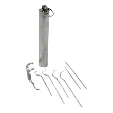 7 In 1 Stainless Steel Toothpick Flossier Set (1 Set  With Case)