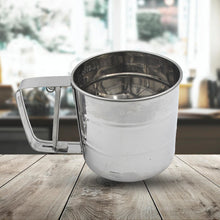 Flour Sifter Stainless Steel Shaker Creation Baking Stainless Steel Shaker Sieve Cup Manual Flour Sifter With Measuring Scale Mark Flour Sifter Flour Sieve Multipurpose Handheld For Hotel For Kitchen Home