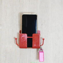 Wall Mounted Storage Box Remote Storage Organizer Case With 2 Side Hanging Hooks